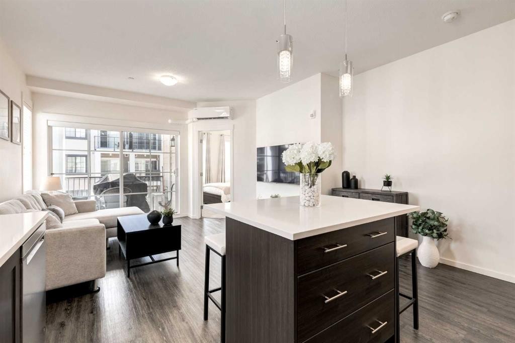 7310-151 Legacy Main Street Se, Calgary, AB - Indoor Photo Showing Living Room