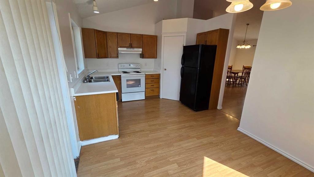 155 Applefield Close Se, Calgary, AB - Indoor Photo Showing Kitchen With Double Sink