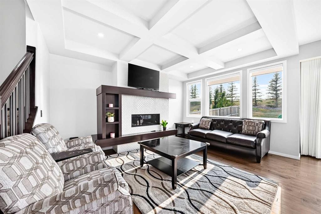 296 Nolancrest Heights Nw, Calgary, AB - Indoor Photo Showing Living Room With Fireplace