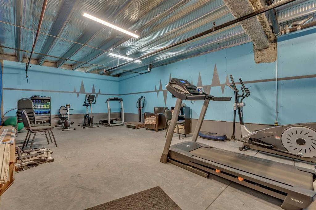 215-43 Sunrise Loop Se, High River, AB - Indoor Photo Showing Gym Room