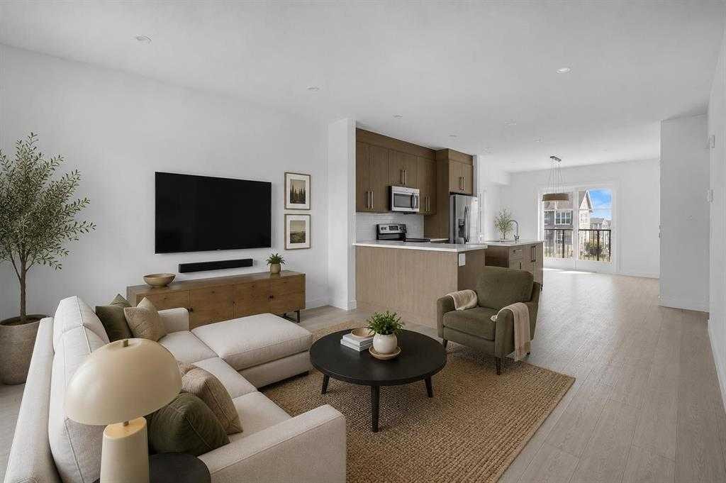 693 Savanna Boulevard Ne, Calgary, AB - Indoor Photo Showing Living Room