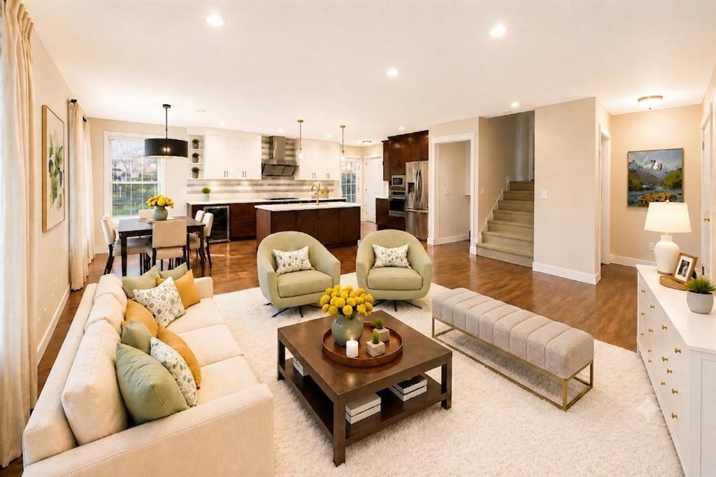 136 Midlawn Close Se, Calgary, AB - Indoor Photo Showing Living Room