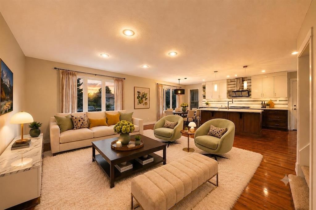 136 Midlawn Close Se, Calgary, AB - Indoor Photo Showing Living Room