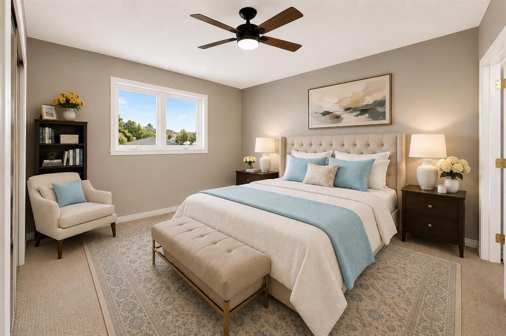 136 Midlawn Close Se, Calgary, AB - Indoor Photo Showing Bedroom