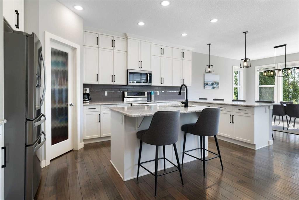 94 Masters Mews Se, Calgary, AB - Indoor Photo Showing Kitchen With Stainless Steel Kitchen With Upgraded Kitchen