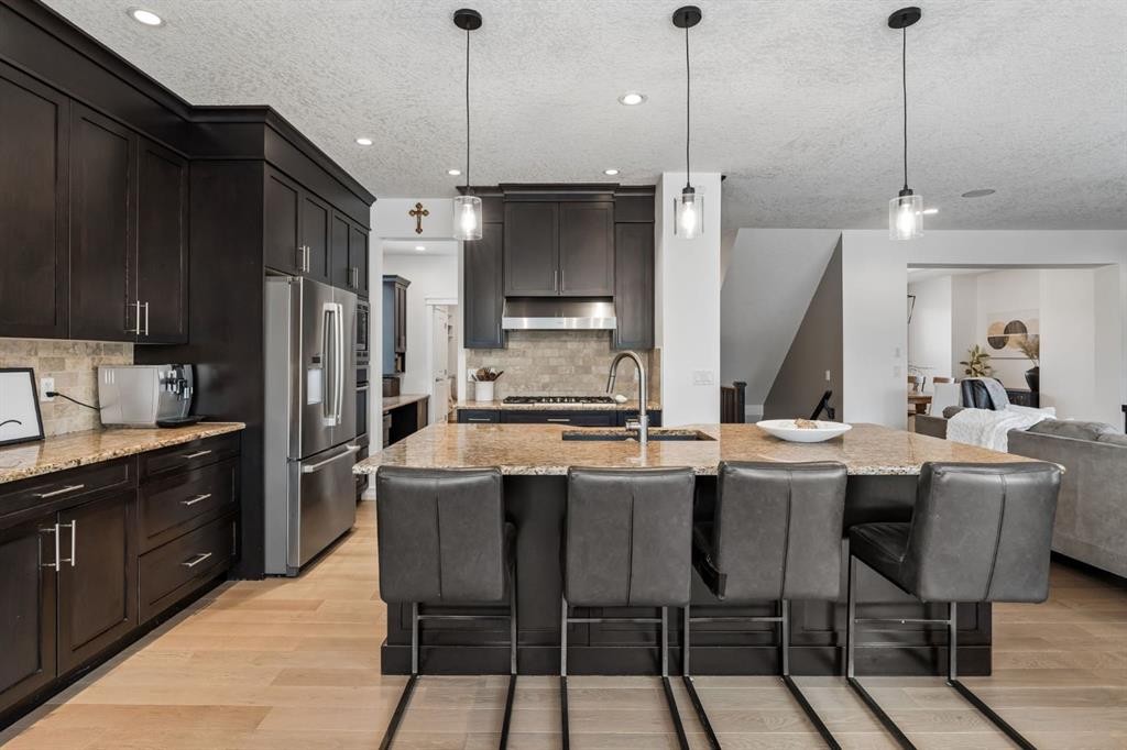 46 Aspenshire Place Sw, Calgary, AB - Indoor Photo Showing Kitchen With Stainless Steel Kitchen With Upgraded Kitchen