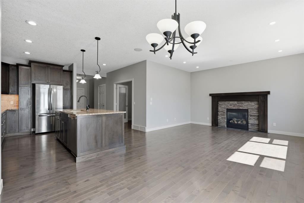 7 Copperleaf Terrace Se, Calgary, AB - Indoor With Fireplace