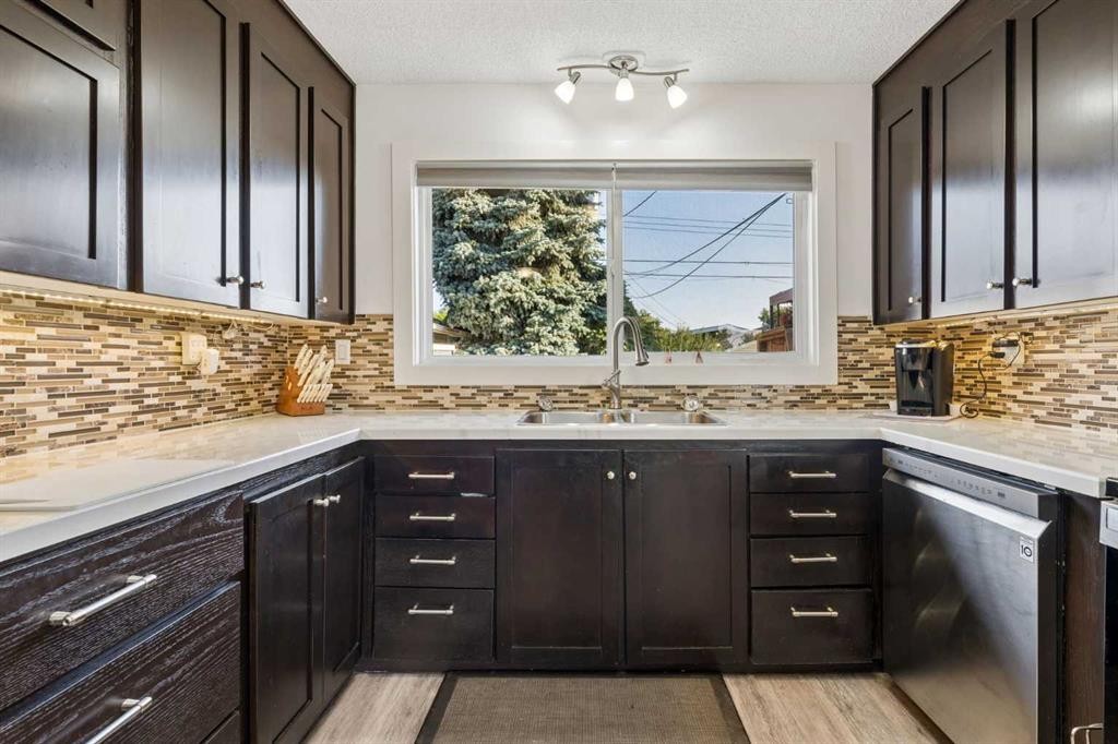 5635 Travis Crescent Ne, Calgary, AB - Indoor Photo Showing Kitchen With Double Sink