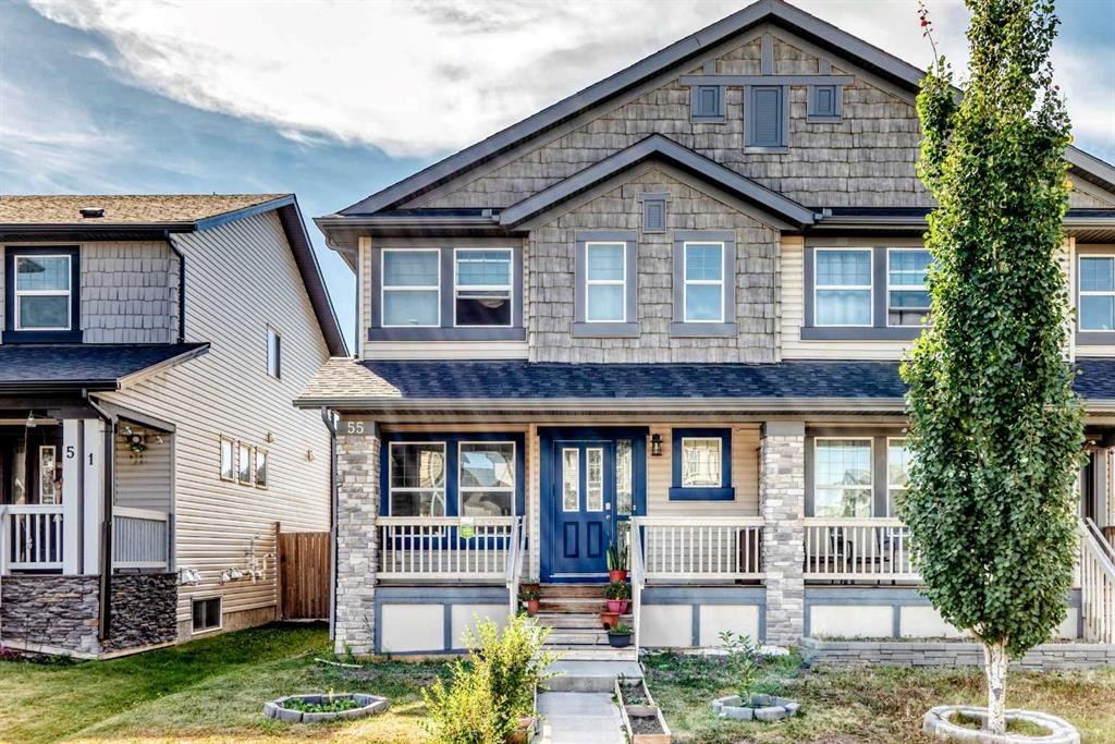 55 Skyview Ranch Lane Ne, Calgary, AB - Outdoor With Deck Patio Veranda With Facade