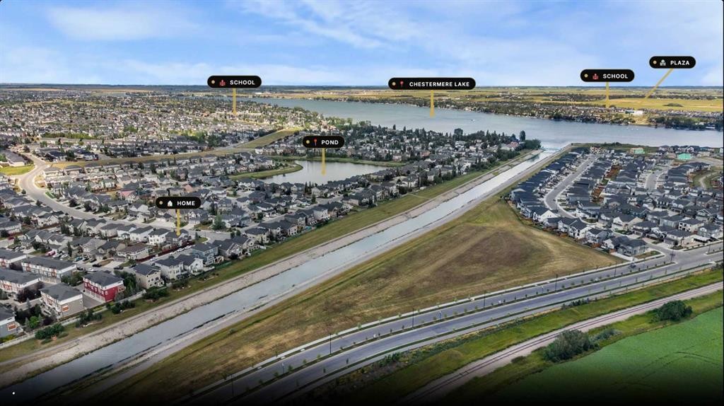 37 Rainbow Falls Boulevard, Chestermere, AB - Outdoor With View