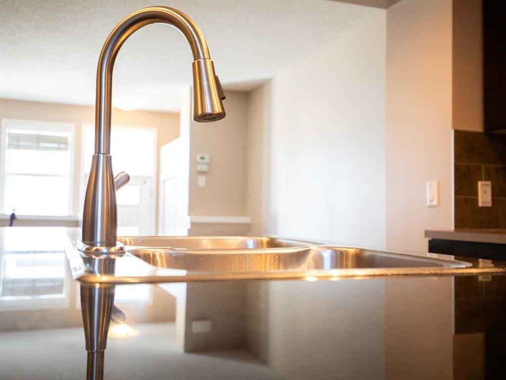 49 Auburn Bay Common Se, Calgary, AB - Indoor Photo Showing Kitchen With Double Sink