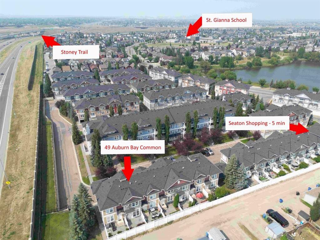 49 Auburn Bay Common Se, Calgary, AB - With Body Of Water With View