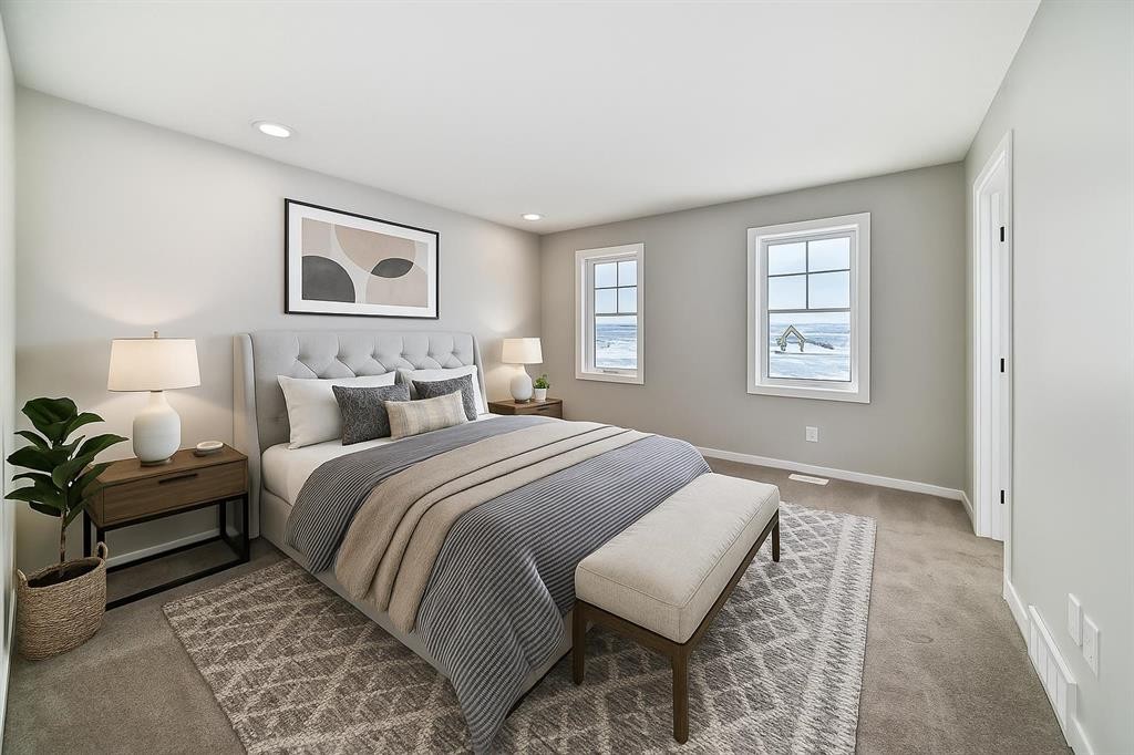 828 Sora Boulevard Se, Calgary, AB - Indoor Photo Showing Bedroom