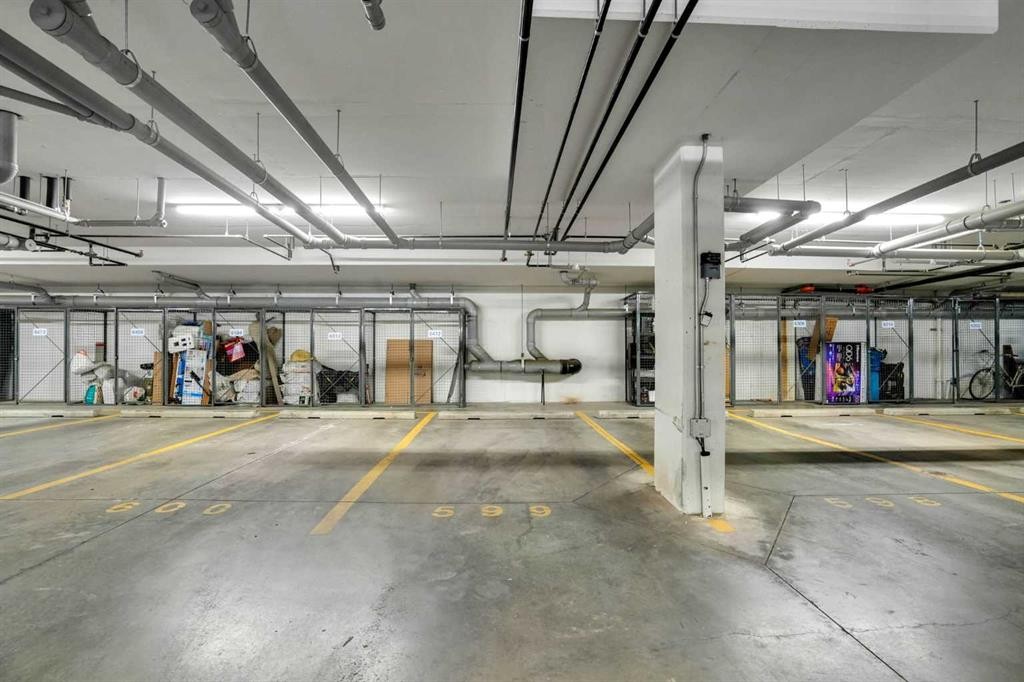 6412-200 Seton Circle Se, Calgary, AB - Indoor Photo Showing Garage