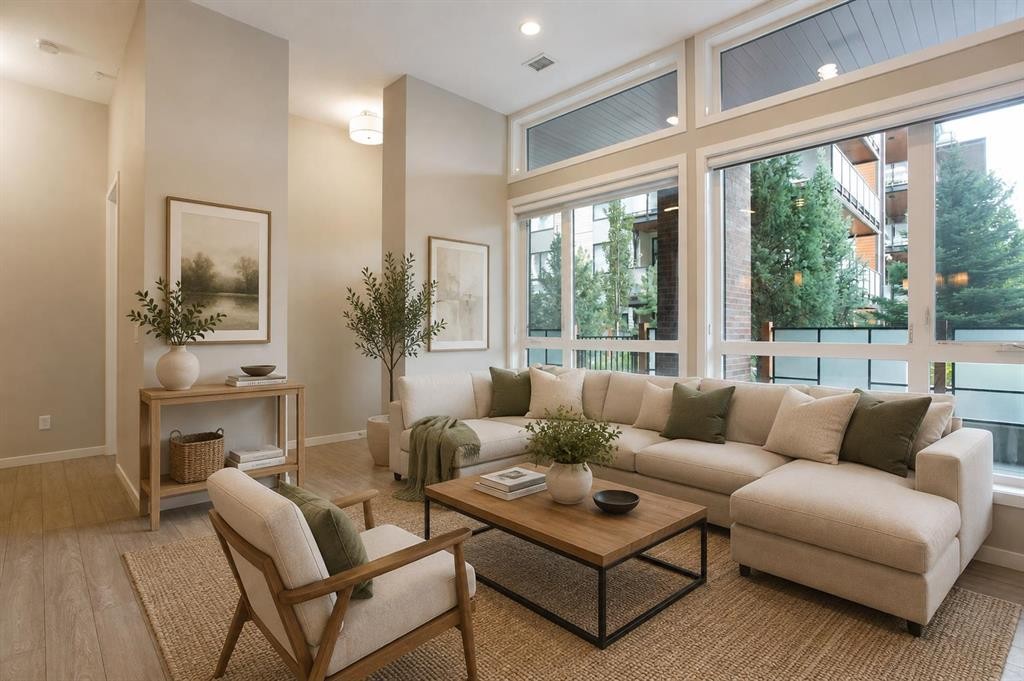 124 Mahogany Centre Se, Calgary, AB - Indoor Photo Showing Living Room
