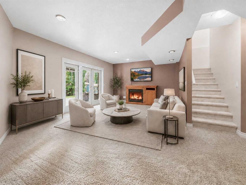 68 Auburn Sound Terrace Se, Calgary, AB - Indoor With Fireplace