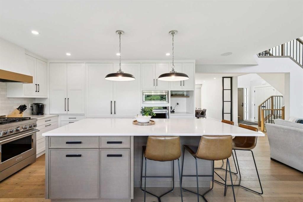 22 Patrick View Sw, Calgary, AB - Indoor Photo Showing Kitchen With Upgraded Kitchen