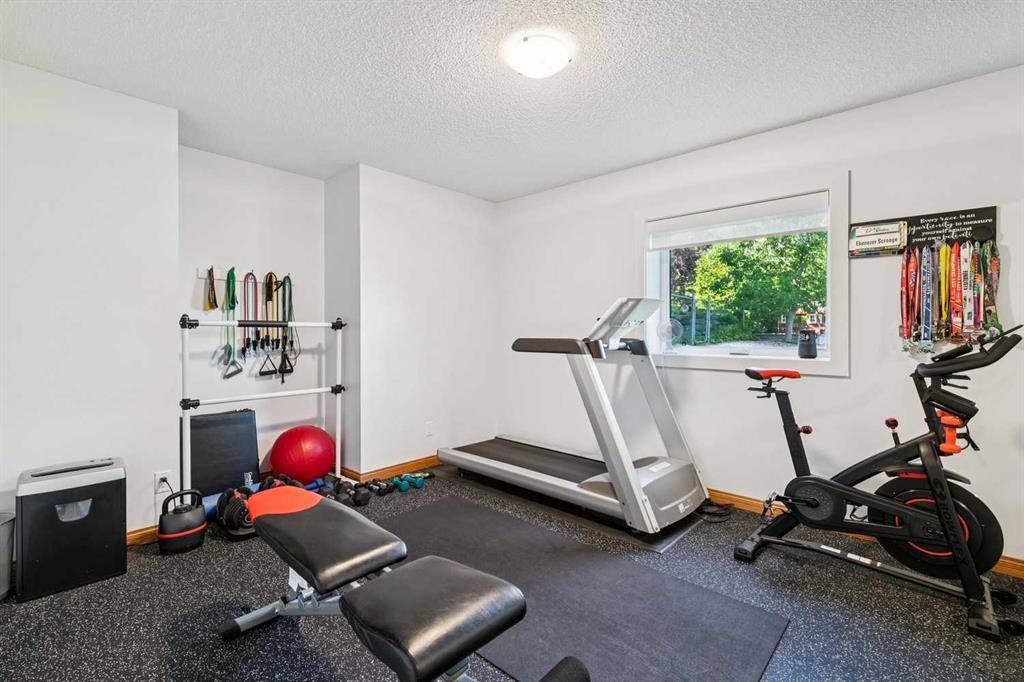 22 Patrick View Sw, Calgary, AB - Indoor Photo Showing Gym Room