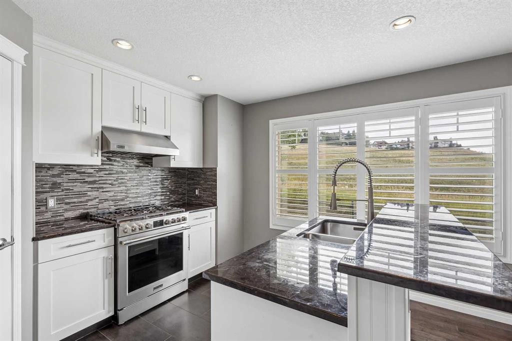 139 Hidden Creek Gardens Nw, Calgary, AB - Indoor Photo Showing Kitchen With Double Sink With Upgraded Kitchen