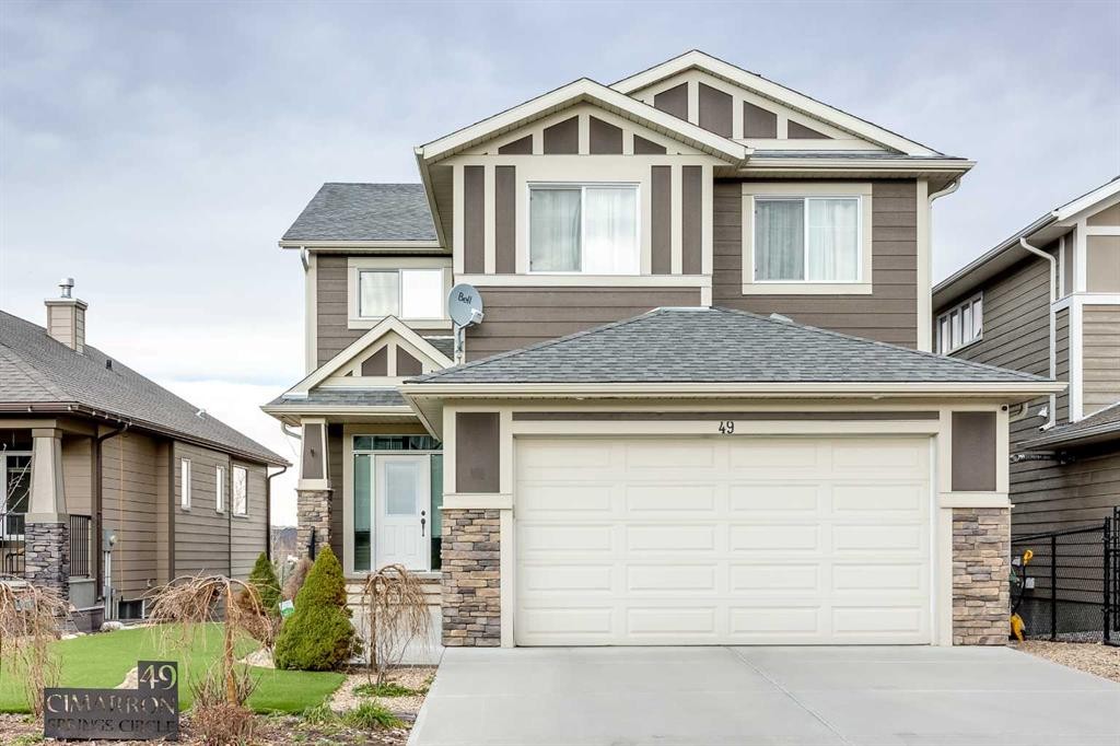 49 Cimarron Springs Circle, Okotoks, AB - Outdoor With Facade