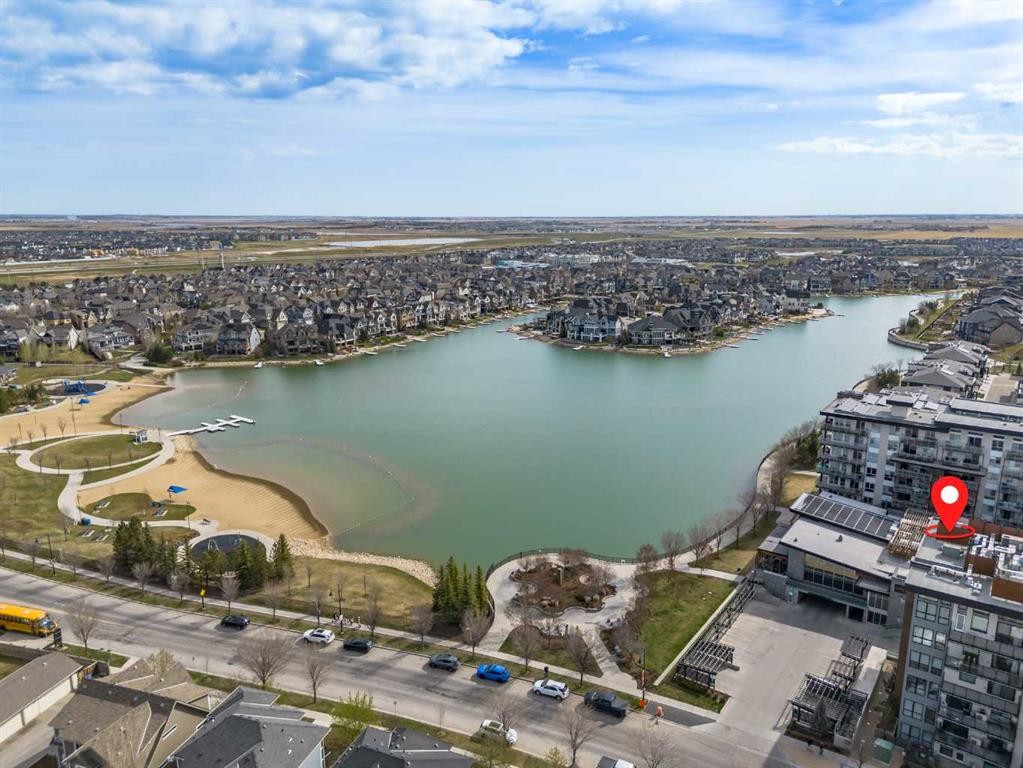 302-2231 Mahogany Boulevard Se, Calgary, AB - Outdoor With Body Of Water With View