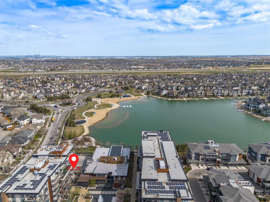 302-2231 Mahogany Boulevard Se, Calgary, AB - Outdoor With Body Of Water With View