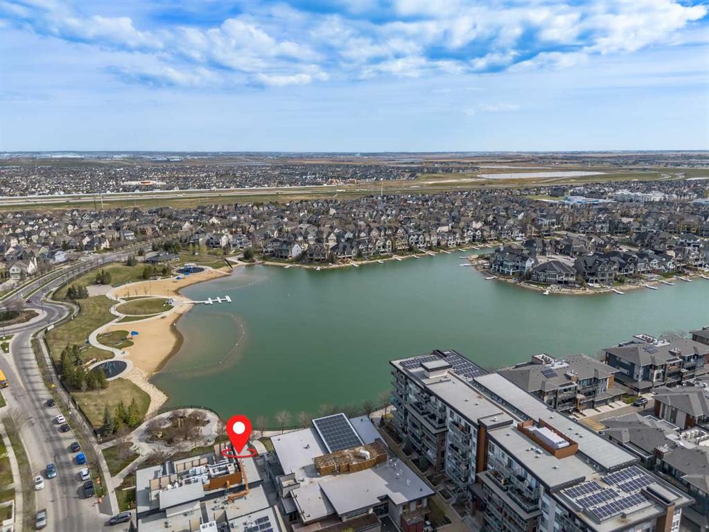 302-2231 Mahogany Boulevard Se, Calgary, AB - Outdoor With Body Of Water With View