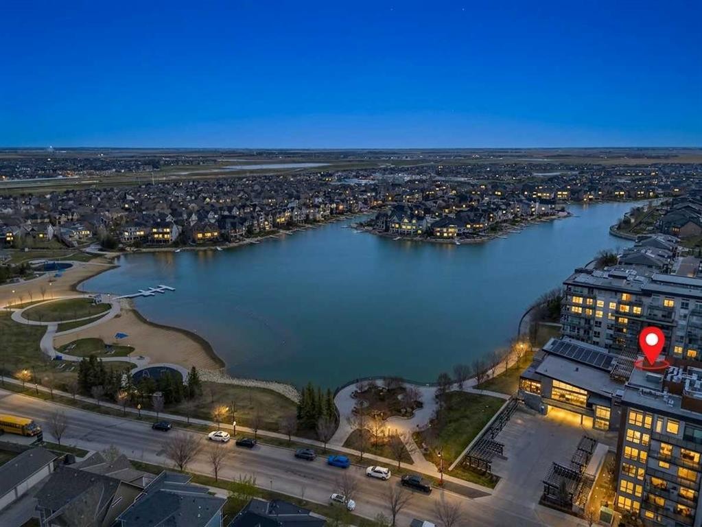 302-2231 Mahogany Boulevard Se, Calgary, AB - Outdoor With Body Of Water With View
