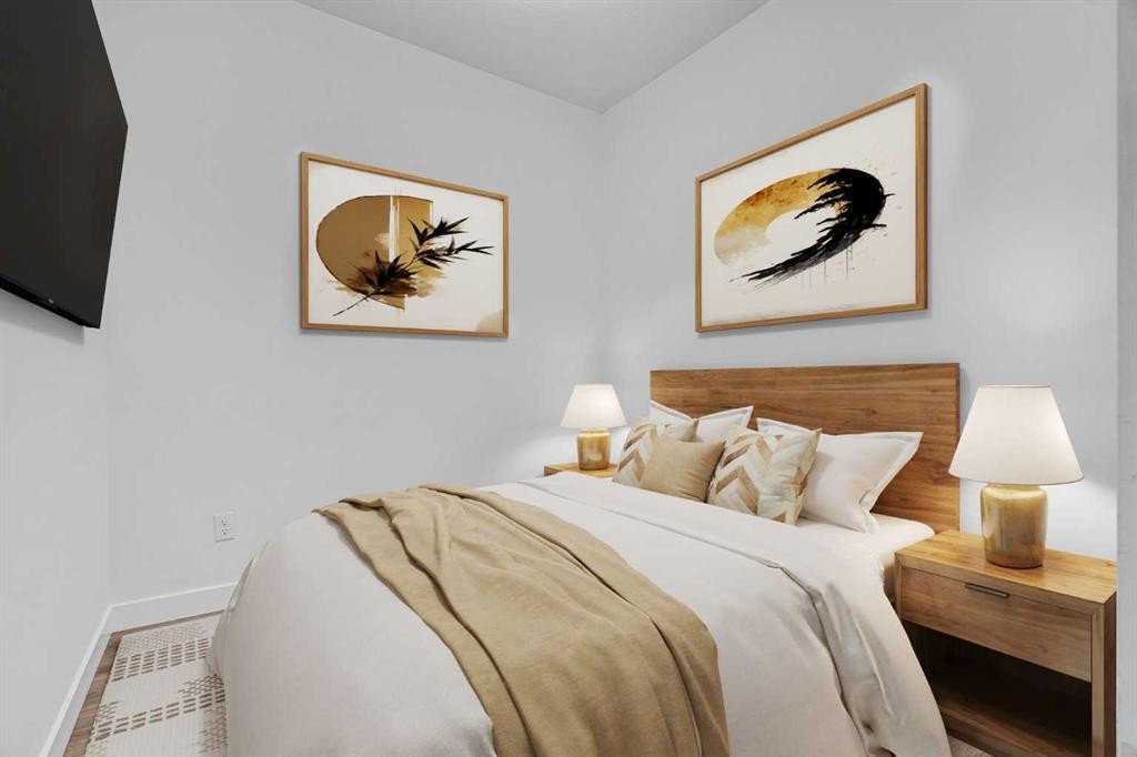 1119-76 Cornerstone Passage Ne, Calgary, AB - Indoor Photo Showing Bedroom