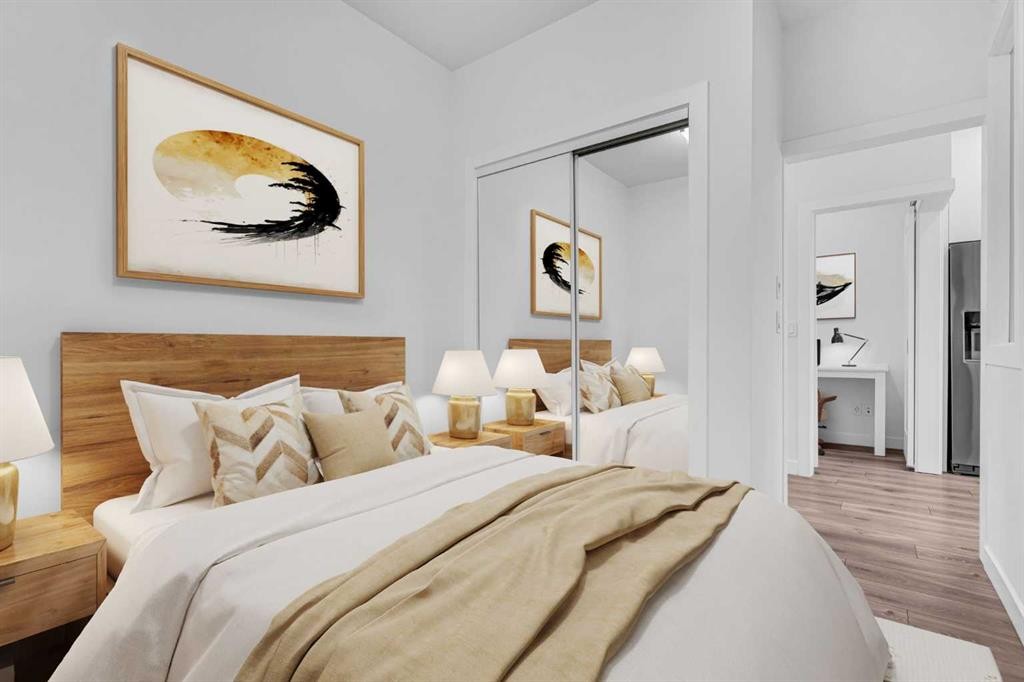 1119-76 Cornerstone Passage Ne, Calgary, AB - Indoor Photo Showing Bedroom