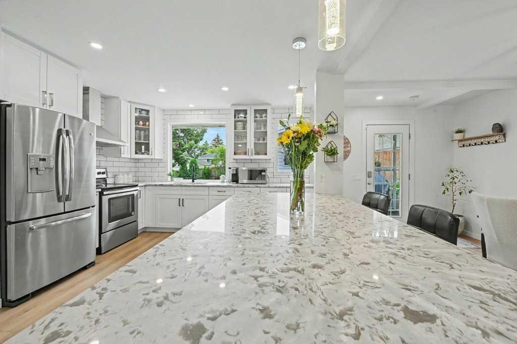 727 120 Avenue Sw, Calgary, AB - Indoor Photo Showing Kitchen With Stainless Steel Kitchen With Upgraded Kitchen