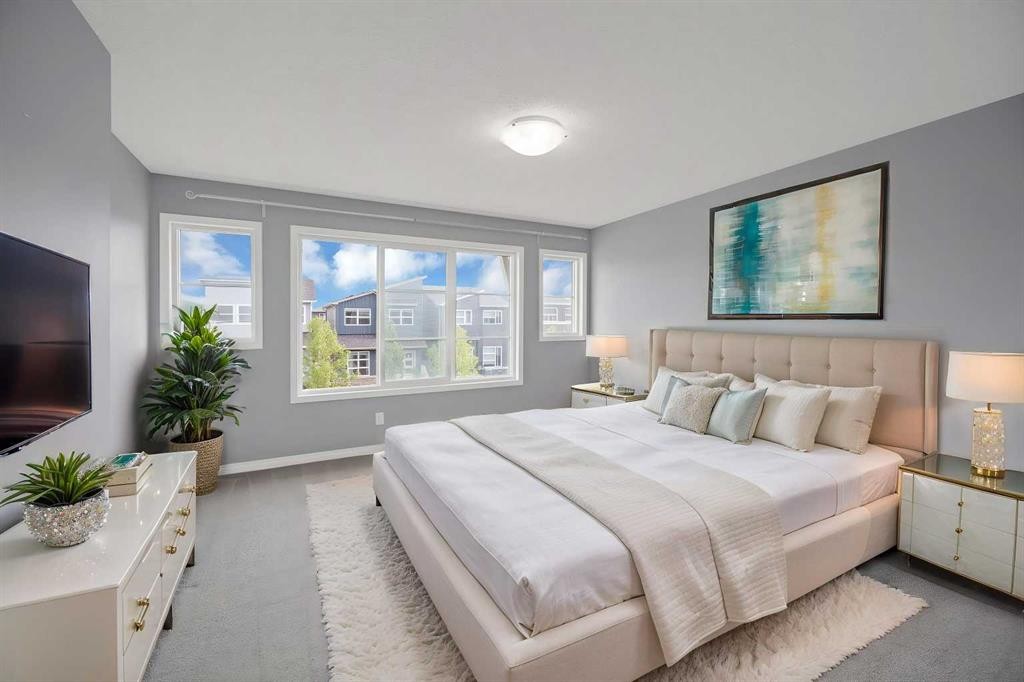 281 Cornerstone Passage Ne, Calgary, AB - Indoor Photo Showing Bedroom