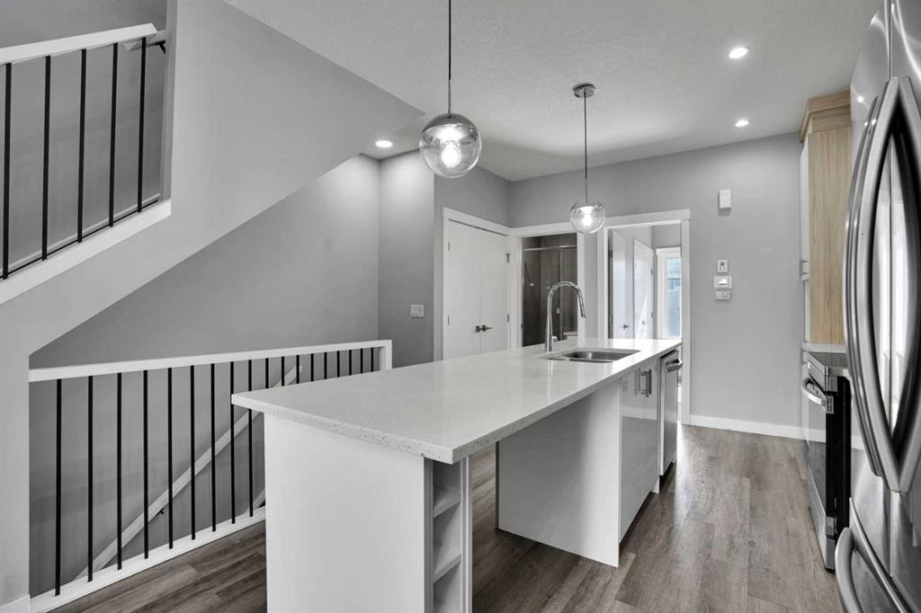 410-95 Skyview Close Ne, Calgary, AB - Indoor Photo Showing Kitchen With Stainless Steel Kitchen With Upgraded Kitchen