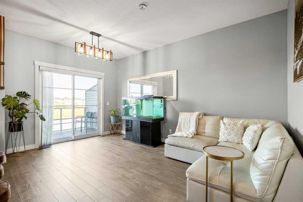 554 Redstone View Ne, Calgary, AB - Indoor Photo Showing Living Room