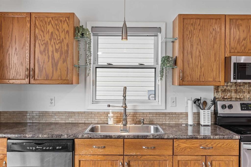 133 Applemead Close Se, Calgary, AB - Indoor Photo Showing Kitchen With Double Sink