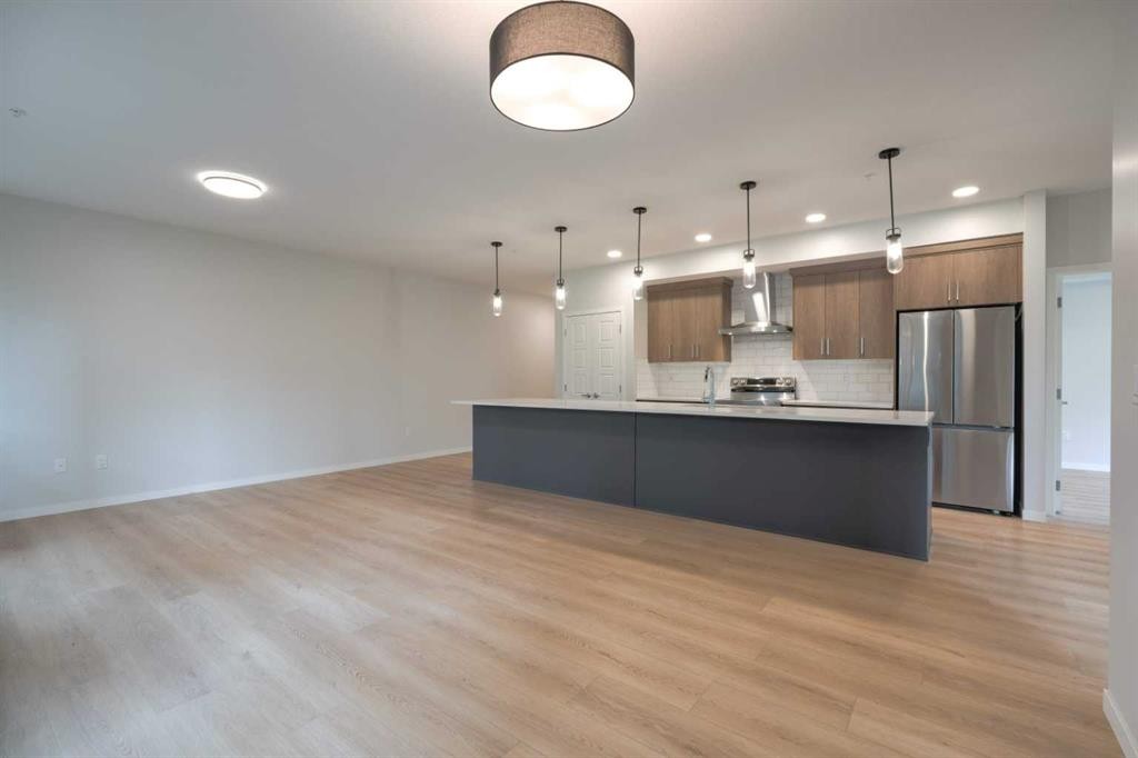 5116-20295 Seton Way Se, Calgary, AB - Indoor Photo Showing Kitchen With Stainless Steel Kitchen With Upgraded Kitchen