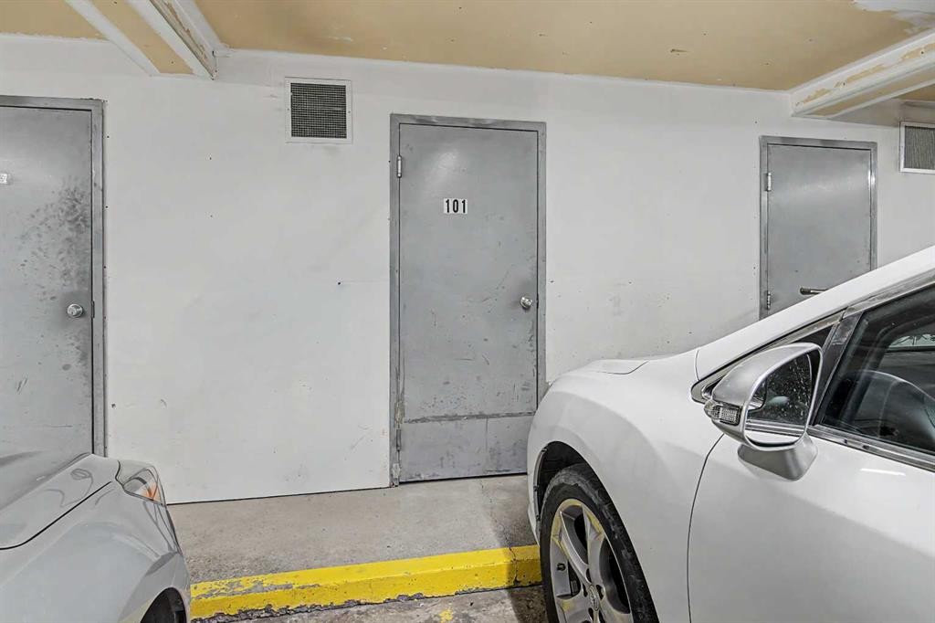 101-7724 Bowness Road Nw, Calgary, AB - Indoor Photo Showing Garage