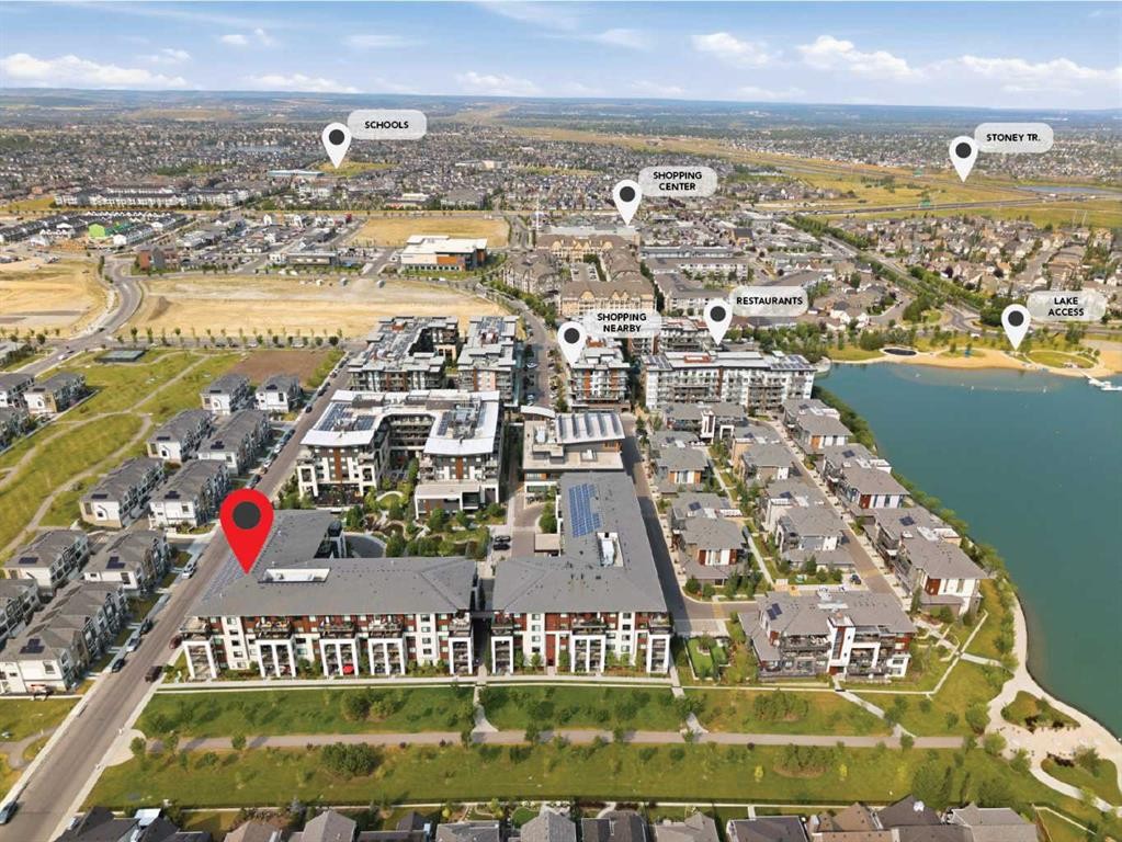 508-24 Mahogany Path Se, Calgary, AB - Outdoor With Body Of Water With View