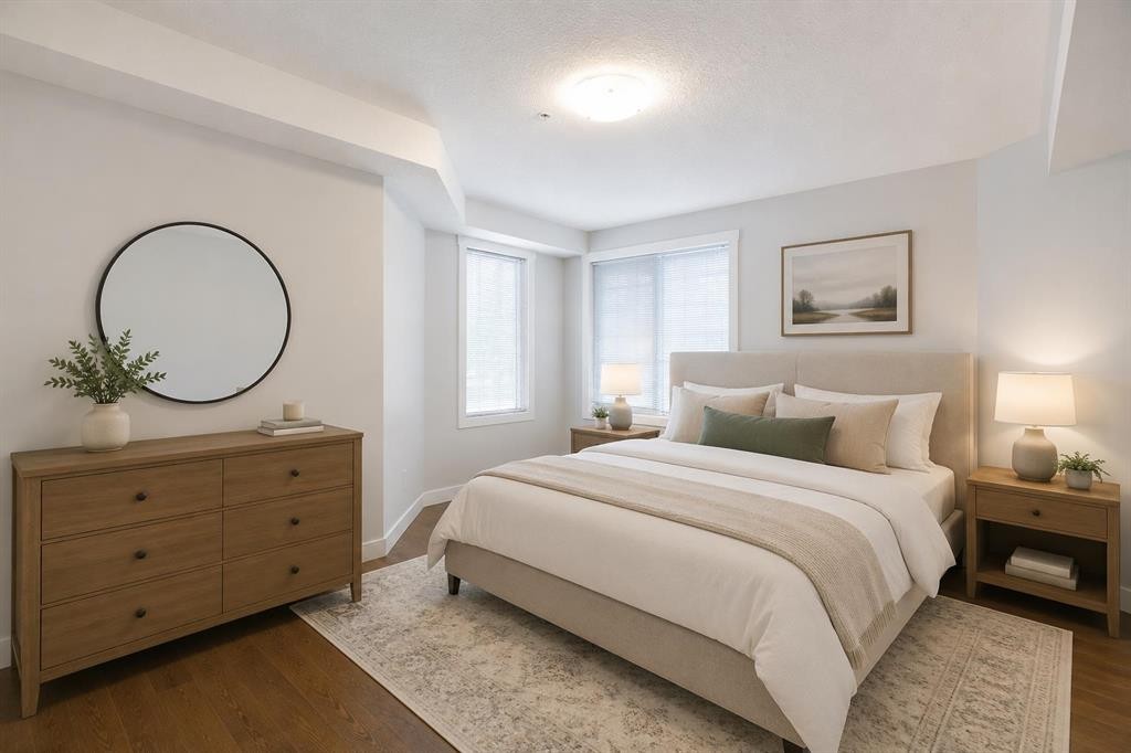 239-8535 Bonaventure Drive Se, Calgary, AB - Indoor Photo Showing Bedroom