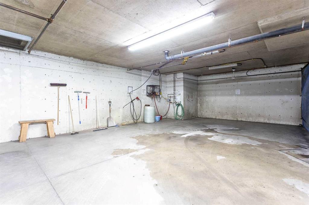 239-8535 Bonaventure Drive Se, Calgary, AB - Indoor Photo Showing Garage