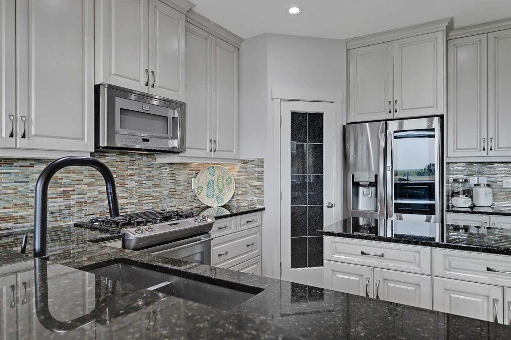 268 Rainbow Falls Way, Chestermere, AB - Indoor Photo Showing Kitchen With Stainless Steel Kitchen With Upgraded Kitchen
