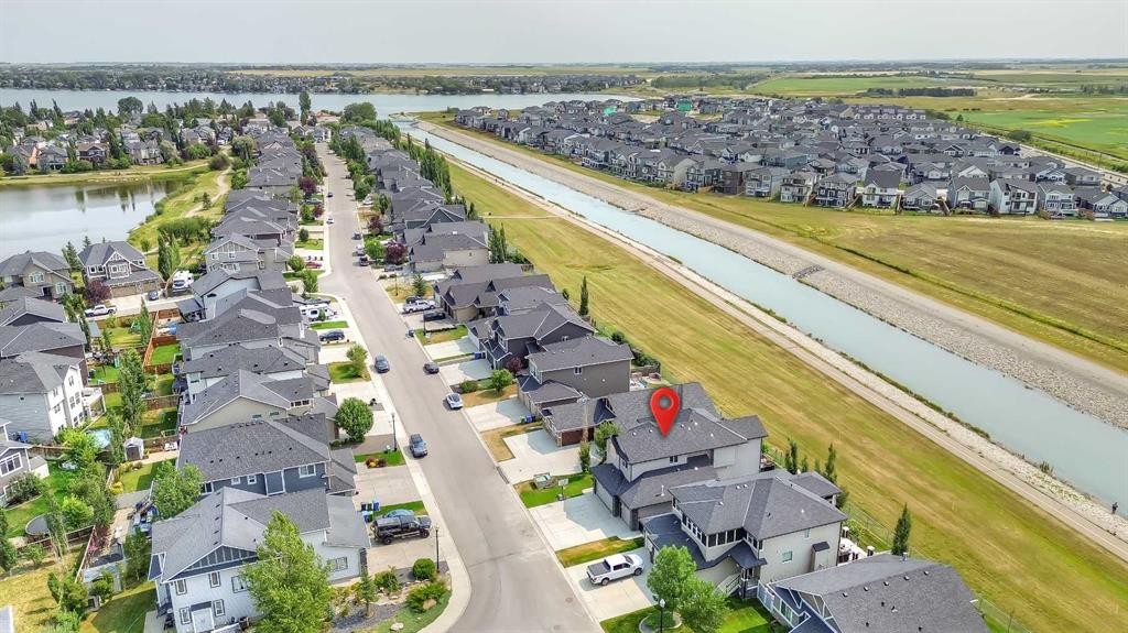 268 Rainbow Falls Way, Chestermere, AB - Outdoor With Body Of Water With View