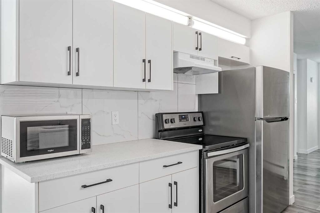 113-6919 Elbow Drive Sw, Calgary, AB - Indoor Photo Showing Kitchen With Stainless Steel Kitchen