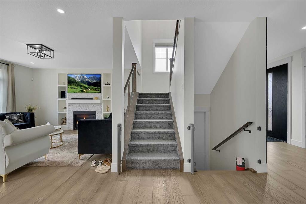 70 South Shore Bay, Chestermere, AB - Indoor With Fireplace