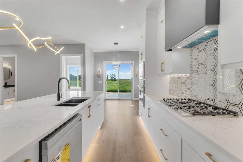 282 Muirfield Crescent, Lyalta, AB - Indoor Photo Showing Kitchen With Double Sink With Upgraded Kitchen