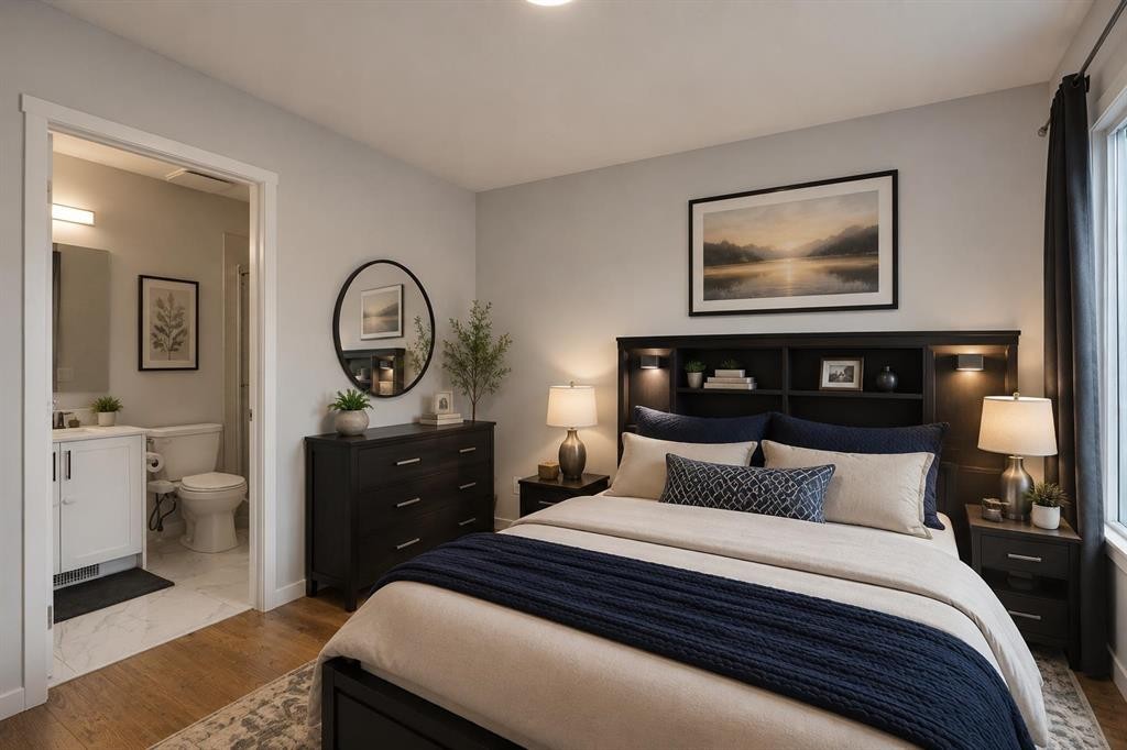 104 Corner Glen Circle Ne, Calgary, AB - Indoor Photo Showing Bedroom