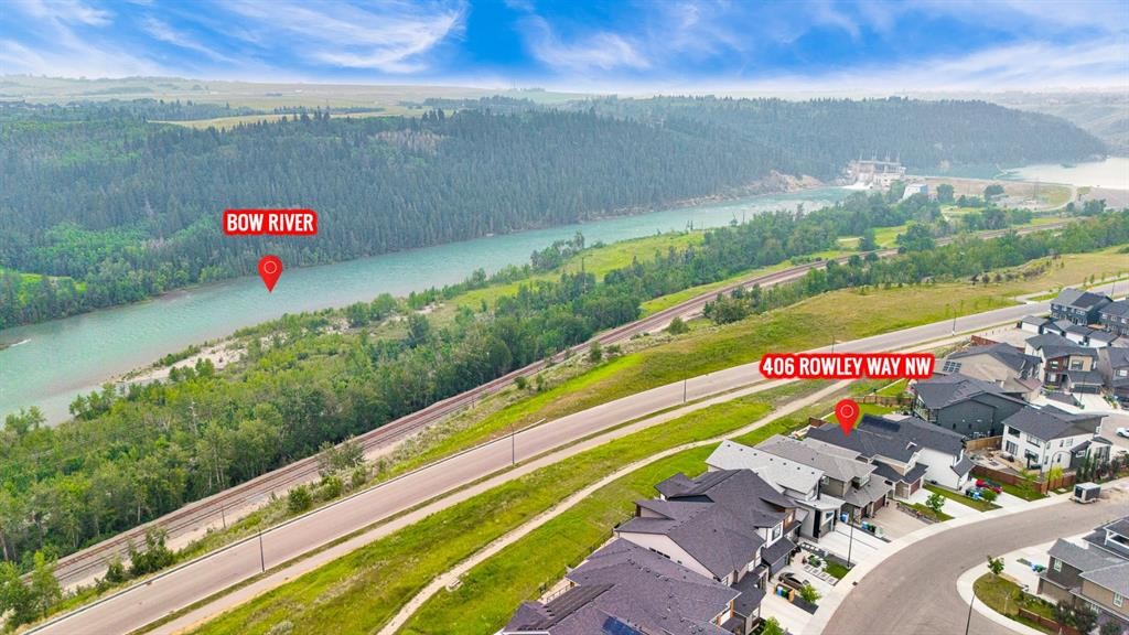 406 Rowley Way Nw, Calgary, AB - Outdoor With Body Of Water With View