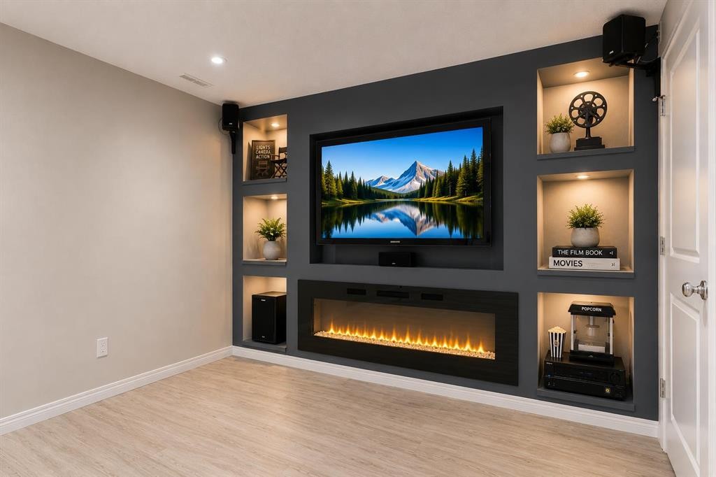 16 Fireside Way, Cochrane, AB - Indoor With Fireplace