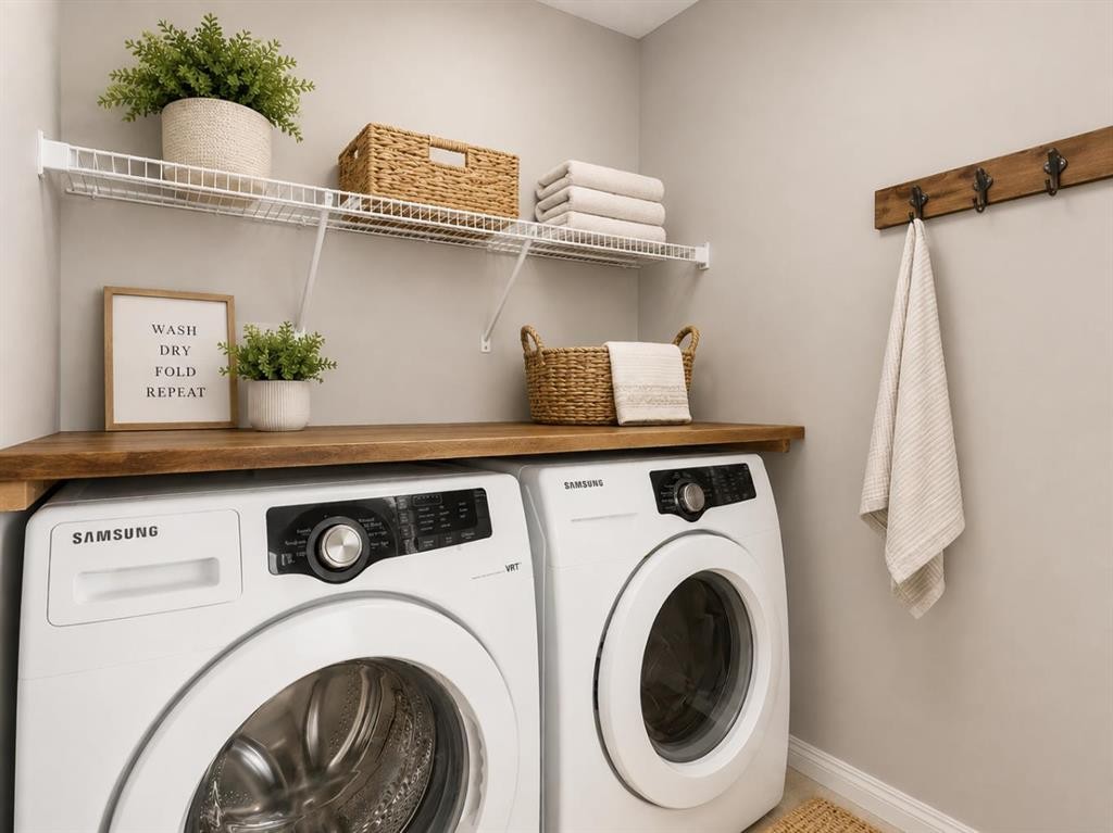 16 Fireside Way, Cochrane, AB - Indoor Photo Showing Laundry Room