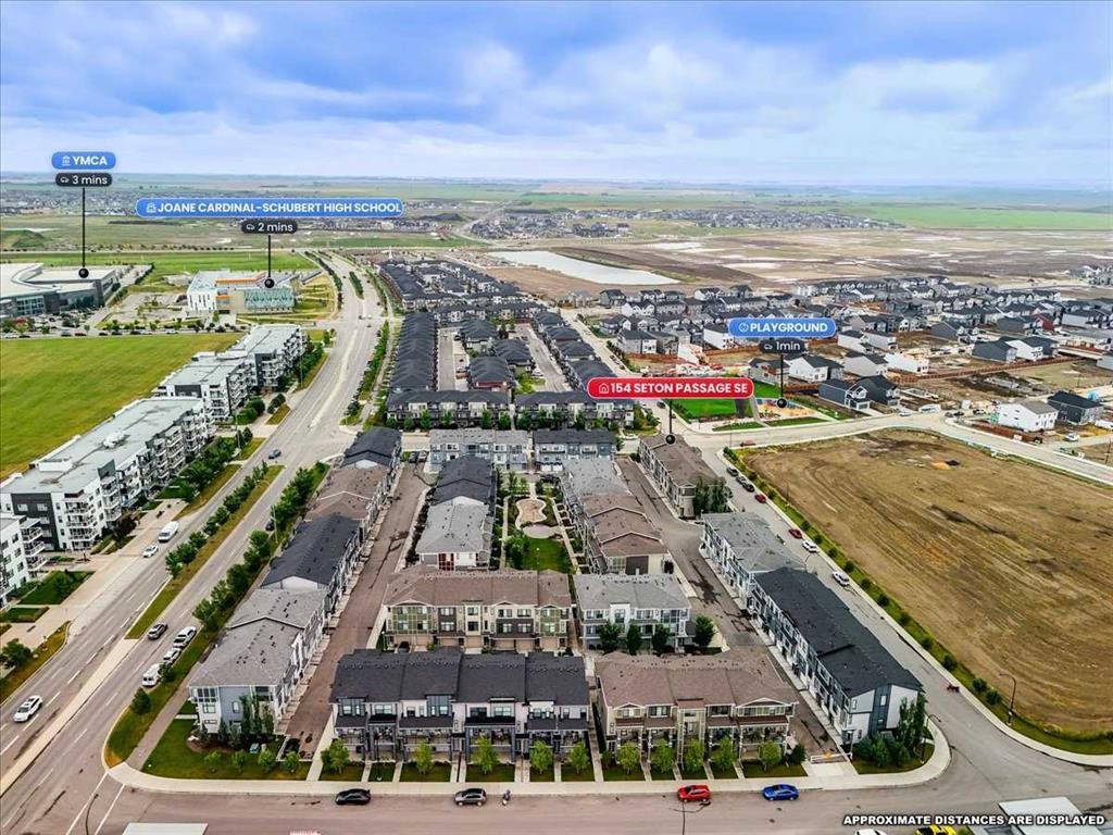 154 Seton Passage Se, Calgary, AB - Outdoor With View